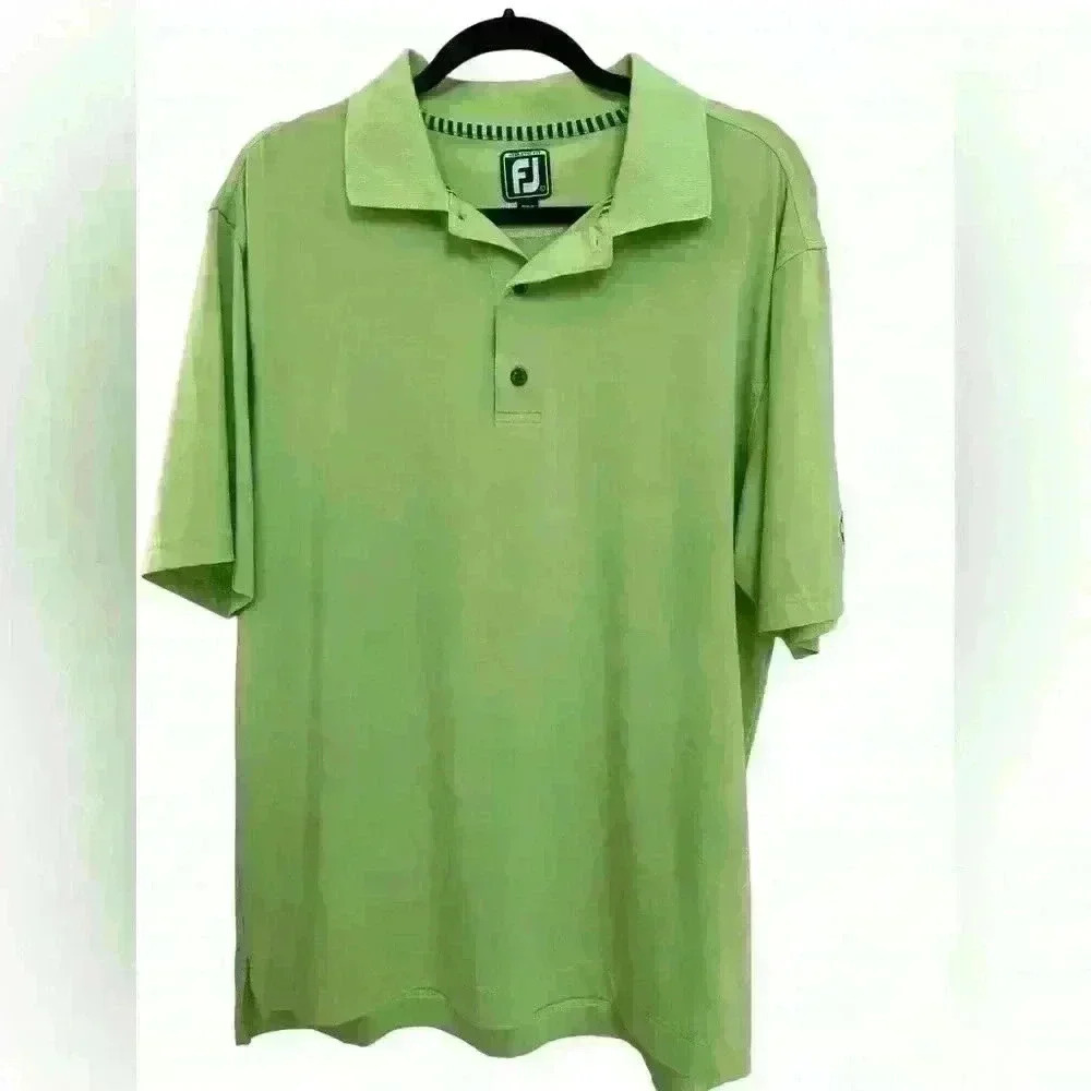 FootJoy Men’s Lime Green Golf Polo Size Large.